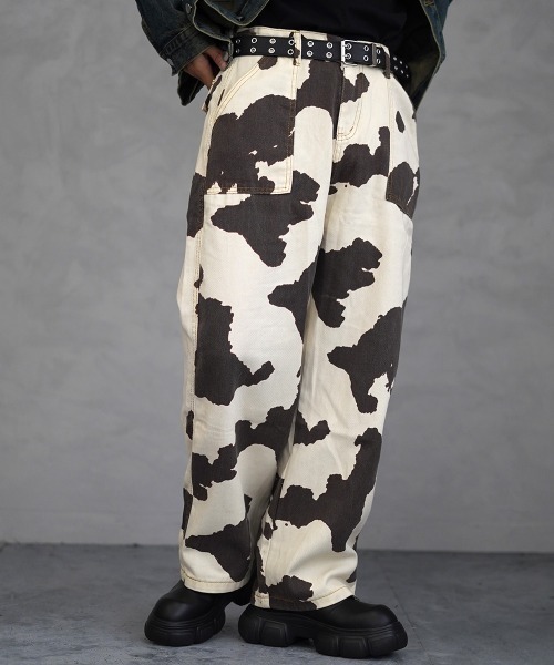 【セール】animal pattern wide baker pants / アニマルパターンワイドベイカーパンツ（その他パンツ）｜Shoowtime（ショウタイム）