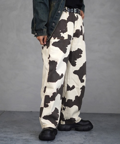【セール】animal pattern wide baker pants / アニマルパターンワイドベイカーパンツ（その他パンツ）｜Shoowtime（ショウタイム）