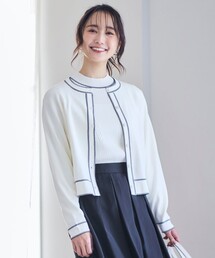 美品/エニィスィス anysis アンサンブル カーディガン カットソー 表記 2号 М 相当 古着 ベージュ レディース 春 夏 トップス 薄手 綿混 any SiS 「any SiS」 ニットアンサンブル 2 ホワイト レディース