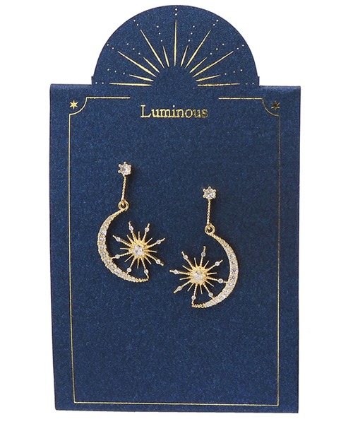 Zoule(ゾーラ)の「Zoule ゾーラ:Luminousシリーズ ルミナス altair 月 ピアス(ピアス(両耳用)・レディース・シルバー/ゴールド・FREE)」の6枚目の写真