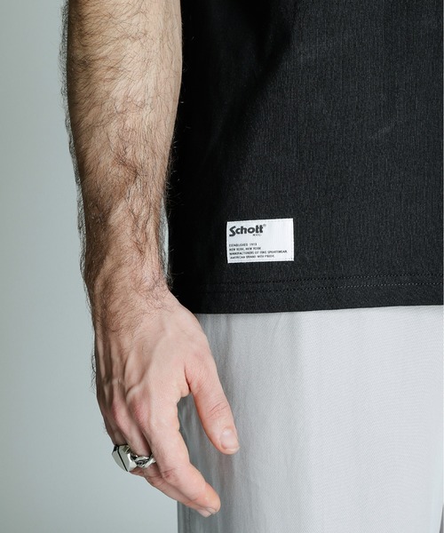 Schott(ショット)の「Schott/ショット/T-SHIRT OVAL LOGO/Tシャツ オーバルロゴ(Tシャツ/カットソー・メンズ・ブラック/ホワイト/ネイビー・2XL/XL/L/M)」の14枚目の写真
