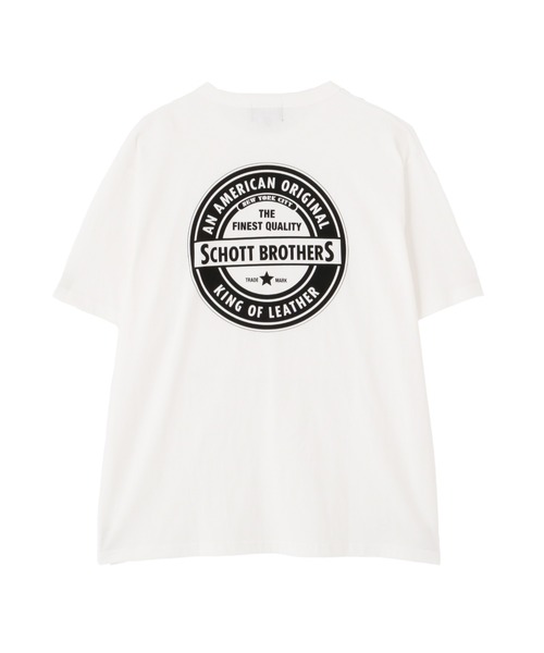Schott(ショット)の「Schott/ショット/T-SHIRT OVAL LOGO/Tシャツ オーバルロゴ(Tシャツ/カットソー・メンズ・ブラック/ホワイト/ネイビー・2XL/XL/L/M)」の22枚目の写真