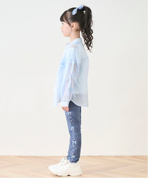 mezzo piano(メゾピアノ)の「転写レギパン(レギンス/スパッツ・キッズ・ネイビー・120cm/90cm/100cm/110cm/130cm/140cm)」の9枚目の写真