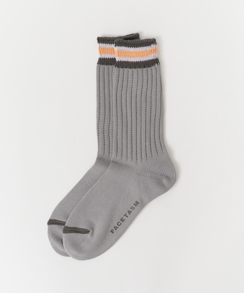 FACETASM（ファセッタズム）の「FACETASM/ファセッタズム RIB SOCKS 靴下（ソックス/靴下・メンズ・ホワイト×グレー・00）」の6枚目の写真