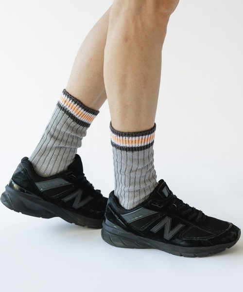 FACETASM（ファセッタズム）の「FACETASM/ファセッタズム RIB SOCKS 靴下（ソックス/靴下・メンズ・ホワイト×グレー・00）」の17枚目の写真