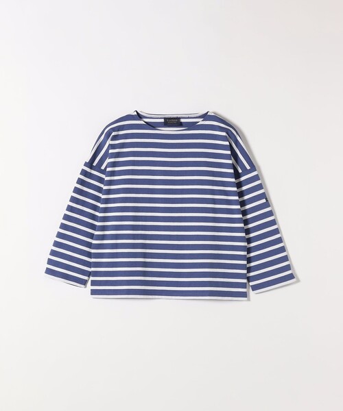 未使用★LE MINOR ロングスリーブ★薄手　ボーダー セール】Le minor:〈洗濯機可能〉ロングスリーブ ボーダー TEE