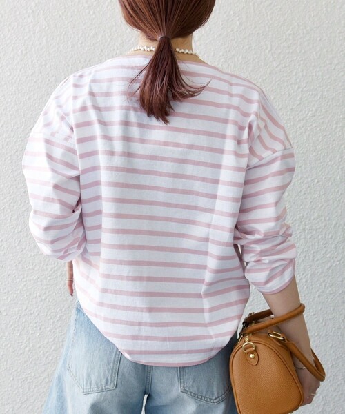 Le minor:〈洗濯機可能〉ロングスリーブ ボーダー TEE 25SS（T