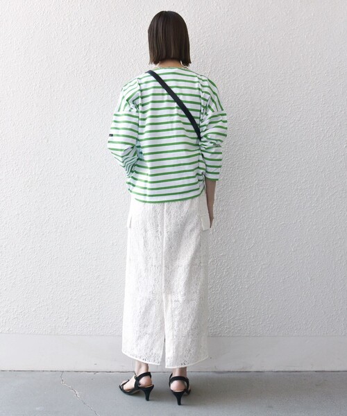 SHIPS any(シップス エニィ)の「Le minor:〈洗濯機可能〉ロングスリーブ ボーダー TEE 25SS(Tシャツ/カットソー・レディース・ブルー/ピンク/グリーン/ネイビー・ONE SIZE)」の16枚目の写真