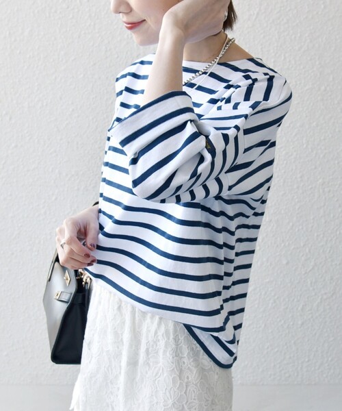 Le Minor 長袖ストライプTシャツ 新品タグ付き ¥14000 Le Minor 長袖ストライプTシャツ 新品タグ付き ¥14000