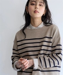 マシュマロニットミラノリブボートネックトップス<大きいサイズ有>