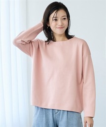 マシュマロニットミラノリブボートネックトップス<大きいサイズ有>