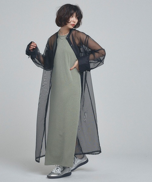 ELLEgirl（エルガール）の「バック刺繍シアーシャツワンピース