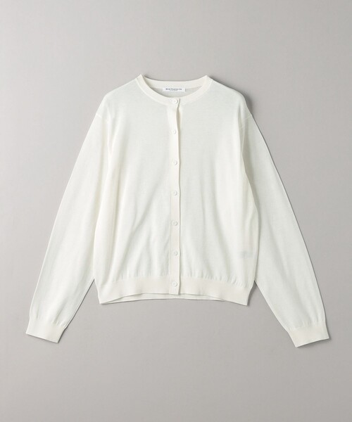 「BEAUTY&YOUTH UNITED ARROWS」 ニットカーディガン FREE ホワイト レディース セール】コットンプレーン クルーネック ニットカーディガン