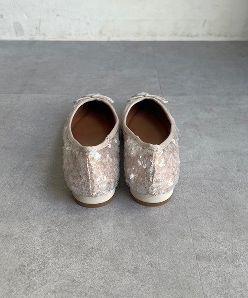 DouDou（ドゥドゥ）の「スパンコールポインテッドバレエ（バレエシューズ・レディース・シルバー/ブラック/ベージュ・23cm/23.5cm/24cm/24.5cm）」の9枚目の写真