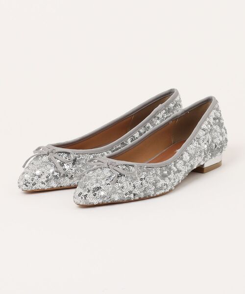 DouDou（ドゥドゥ）の「スパンコールポインテッドバレエ（バレエシューズ・レディース・シルバー/ブラック/ベージュ・23cm/23.5cm/24cm/24.5cm）」の14枚目の写真