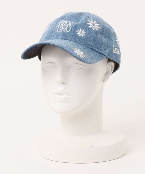 帽子 9TWENTY Flower Embroidery NEW ERA 1920 New Era Cap Flower Embroidery Black Denim 9TWENTY Adjustable Hat
