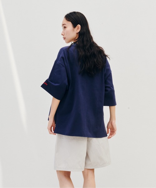 KELTY(ケルティ)の「ミニロゴ ハーフスリーヴ ティーシャツ(Tシャツ/カットソー・レディース・ブラック/ホワイト/ネイビー/ベージュ/ヘザーグレー・FREE)」の9枚目の写真