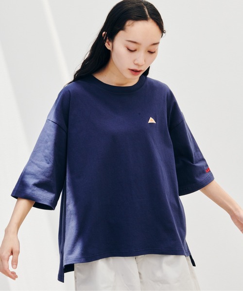 KELTY(ケルティ)の「ミニロゴ ハーフスリーヴ ティーシャツ(Tシャツ/カットソー・レディース・ブラック/ホワイト/ネイビー/ベージュ/ヘザーグレー・FREE)」の10枚目の写真