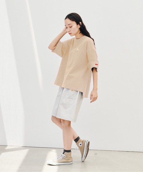 KELTY(ケルティ)の「ミニロゴ ハーフスリーヴ ティーシャツ(Tシャツ/カットソー・レディース・ブラック/ホワイト/ネイビー/ベージュ/ヘザーグレー・FREE)」の12枚目の写真