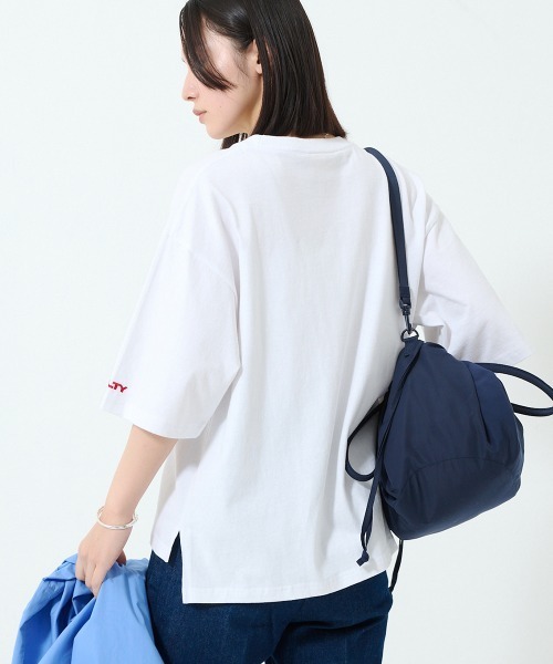 KELTY(ケルティ)の「ミニロゴ ハーフスリーヴ ティーシャツ(Tシャツ/カットソー・レディース・ブラック/ホワイト/ネイビー/ベージュ/ヘザーグレー・FREE)」の13枚目の写真