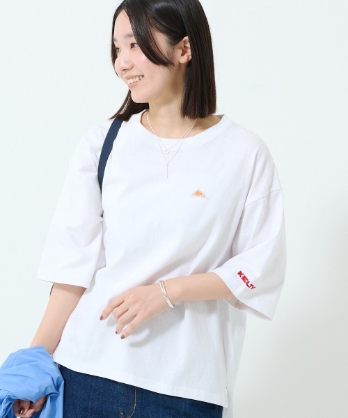 KELTY(ケルティ)の「ミニロゴ ハーフスリーヴ ティーシャツ(Tシャツ/カットソー・レディース・ブラック/ホワイト/ネイビー/ベージュ/ヘザーグレー・FREE)」の18枚目の写真