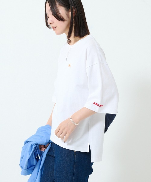 KELTY(ケルティ)の「ミニロゴ ハーフスリーヴ ティーシャツ(Tシャツ/カットソー・レディース・ブラック/ホワイト/ネイビー/ベージュ/ヘザーグレー・FREE)」の21枚目の写真