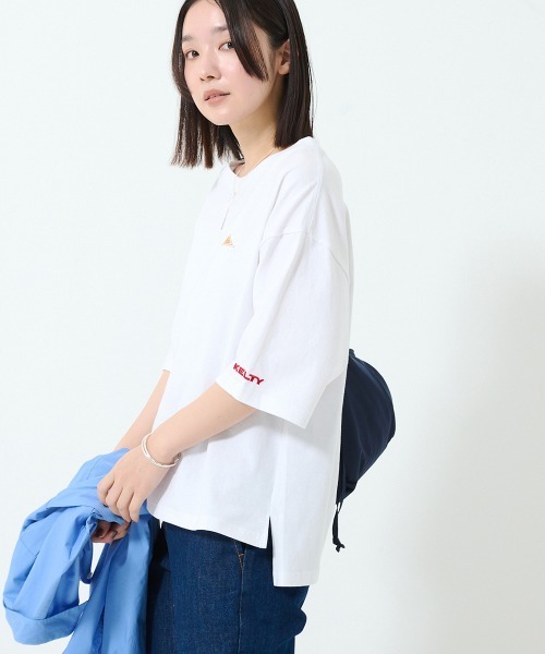 KELTY(ケルティ)の「ミニロゴ ハーフスリーヴ ティーシャツ(Tシャツ/カットソー・レディース・ブラック/ホワイト/ネイビー/ベージュ/ヘザーグレー・FREE)」の22枚目の写真