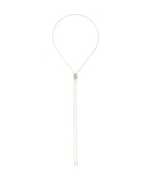 ヘキサゴンビジューループタイネックレス