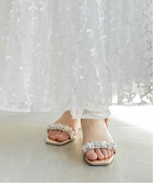【花モチーフ☆上品ベージュ】★CHANEL★ストラップサンダル LUXURY ITEM】フラワーチュールストラップサンダルRANDA公式サイト