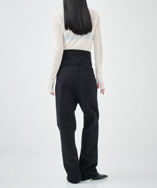 パンツ QUIITO REDENIM W WAIST PANTS BLACK パンツ QUIITO REDENIM W WAIST PANTS BLACK QUITO/キイト】REDENIM W