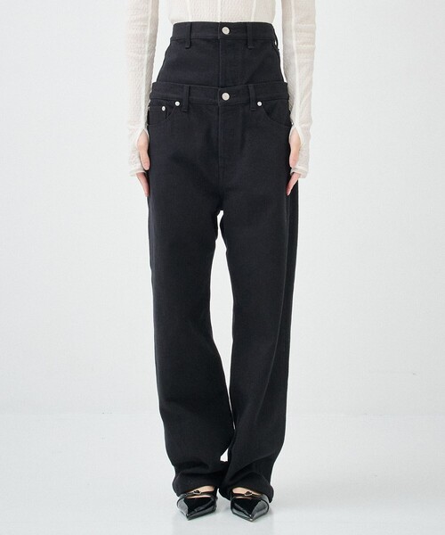 QUIITO W WAIST DENIM PTダブルウエストデニム セール】【QUITO/キイト】REDENIM W WAIST PT/ダブルウエスト