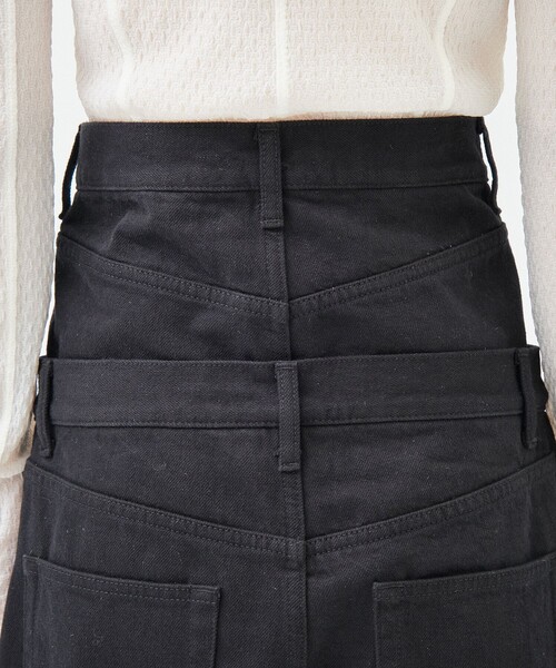 STUDIOUS(ステュディオス)の「【QUITO/キイト】REDENIM W WAIST PT/ダブルウエストパンツ/デニム(デニムパンツ・レディース・ブラック・36/38)」の2枚目の写真