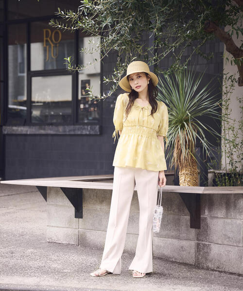 PROPORTION BODY DRESSING（プロポーションボディドレッシング）の「花柄刺繍ブラウス / 1215110311（シャツ/ブラウス・レディース・イエロー/ブラック・SMALL/MEDIUM）」の9枚目の写真