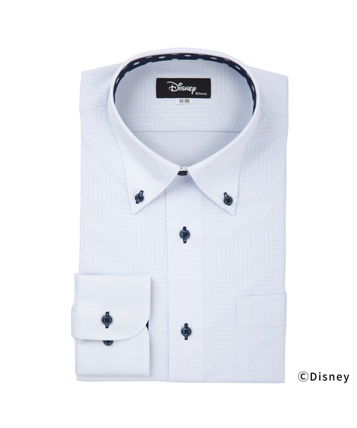 TOKYO SHIRTS(トウキョウシャツ)の「【Disney ディズニー】形態安定ノーアイロン ボタンダウン 長袖ストレッチビジネスワイシャツ(ビジネスシャツ・メンズ・ライトブルー・首回り39cm-裄丈88cm/首回り41cm-裄丈90cm/首回り42cm-裄丈90cm/首回り43cm-裄丈90cm/首回り45cm-裄丈82cm/首回り45cm-裄丈86cm/首回り45cm-裄丈90cm/首回り47cm-裄丈86cm/首回り47cm-裄丈90cm)」の1枚目の写真