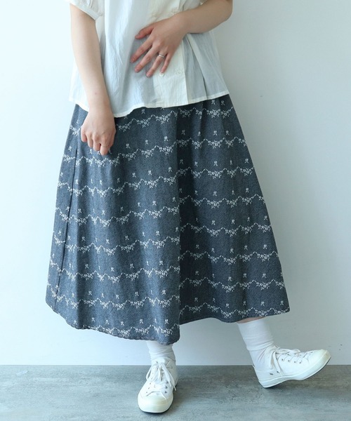 bulle de savon（ビュルデサボン）の「○デニム調 hana ジャカード