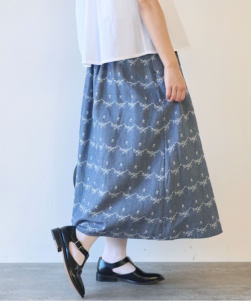 bulle de savon（ビュルデサボン）の「○デニム調 hana ジャカード