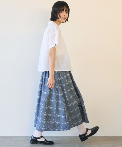 bulle de savon（ビュルデサボン）の「○デニム調 hana ジャカード