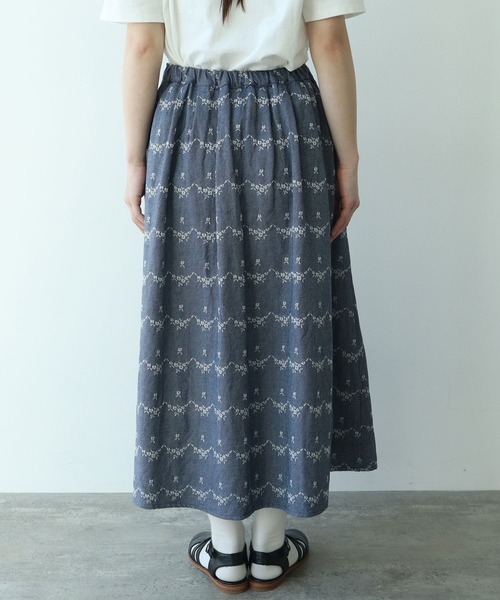 bulle de savon（ビュルデサボン）の「○デニム調 hana ジャカード
