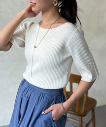 Chez toi | コンパクト五分袖プルオーバー(ニット/セーター)