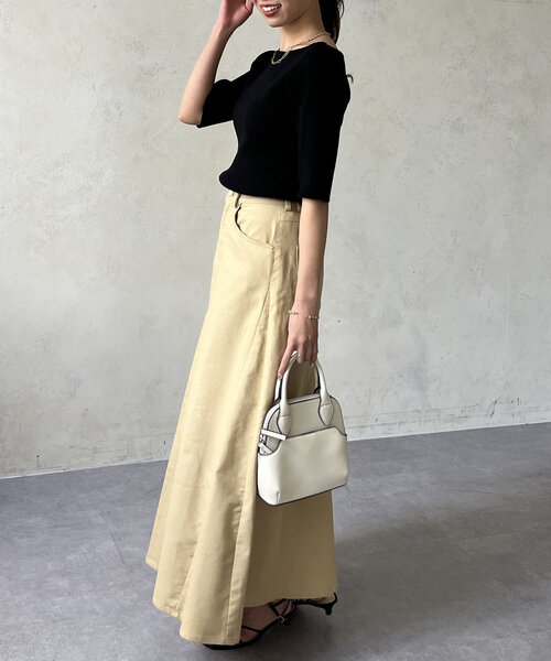 Chez toi（シェトワ）の「コンパクト五分袖プルオーバー（ニット/セーター・レディース・ブラック/ブルー/オフホワイト/ピンク・FREE）」の19枚目の写真