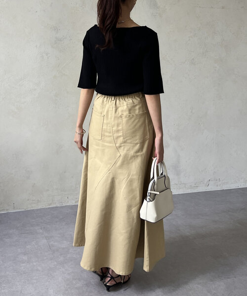 Chez toi（シェトワ）の「コンパクト五分袖プルオーバー（ニット/セーター・レディース・ブラック/ブルー/オフホワイト/ピンク・FREE）」の15枚目の写真