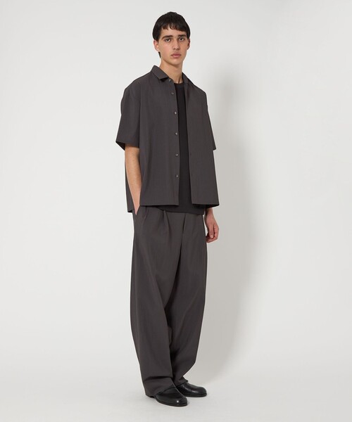 MONKEY TIME（モンキータイム）の「RENU TROシリーズ クロップド ショートスリーブ シャツ -セットアップ対応-（シャツ/ブラウス・メンズ・ネイビー/ブラック/ダークグレー・S/M/L/XL）」の3枚目の写真