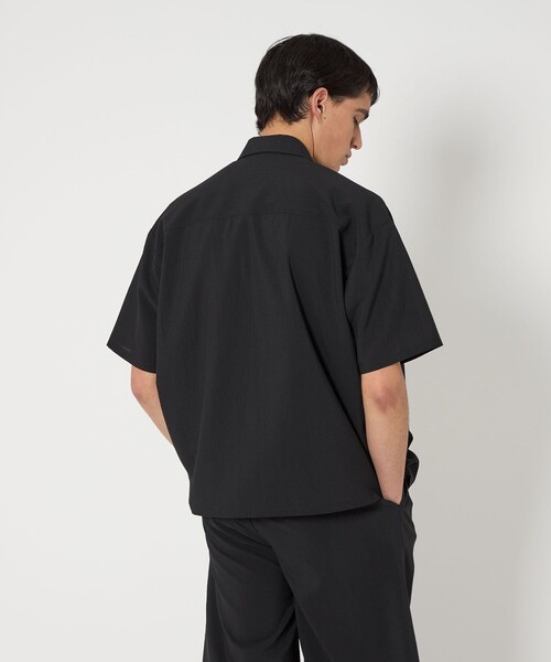 MONKEY TIME（モンキータイム）の「RENU TROシリーズ クロップド ショートスリーブ シャツ -セットアップ対応-（シャツ/ブラウス・メンズ・ネイビー/ブラック/ダークグレー・S/M/L/XL）」の6枚目の写真