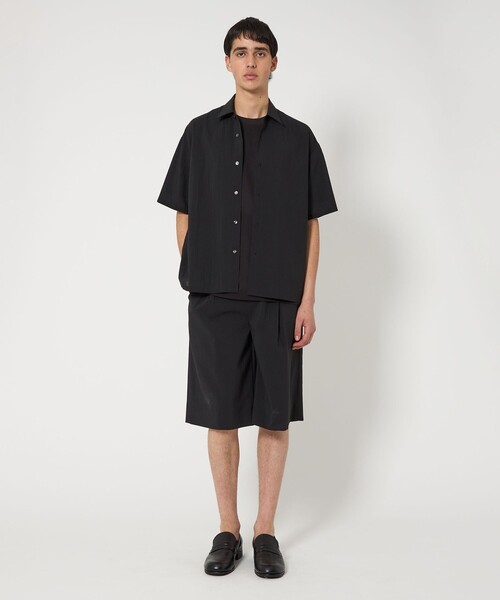 MONKEY TIME（モンキータイム）の「RENU TROシリーズ クロップド ショートスリーブ シャツ -セットアップ対応-（シャツ/ブラウス・メンズ・ネイビー/ブラック/ダークグレー・S/M/L/XL）」の7枚目の写真