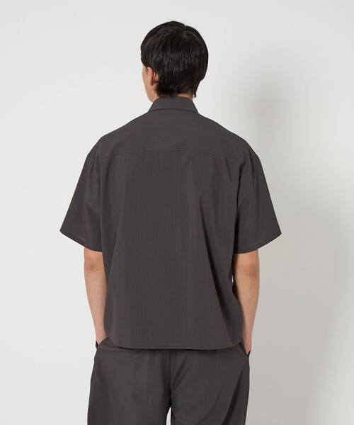 MONKEY TIME（モンキータイム）の「RENU TROシリーズ クロップド ショートスリーブ シャツ -セットアップ対応-（シャツ/ブラウス・メンズ・ネイビー/ブラック/ダークグレー・S/M/L/XL）」の11枚目の写真