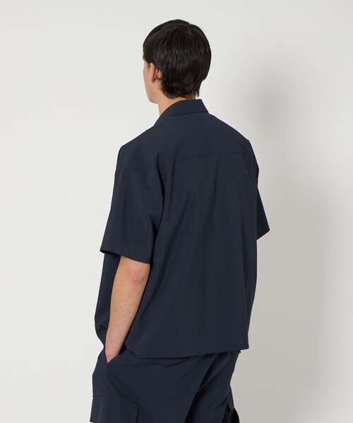 MONKEY TIME（モンキータイム）の「RENU TROシリーズ クロップド ショートスリーブ シャツ -セットアップ対応-（シャツ/ブラウス・メンズ・ネイビー/ブラック/ダークグレー・S/M/L/XL）」の13枚目の写真