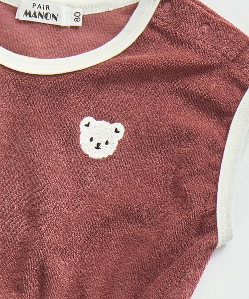 pairmanon(ペアマノン)の「【パイル】【リンクコーデ】【ベビー】動物モチーフ刺繍ロンパース(ロンパース・キッズ・ブラウン/ネイビー/ベージュ・70/80)」の11枚目の写真