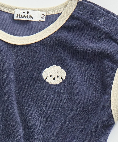 pairmanon(ペアマノン)の「【パイル】【リンクコーデ】【ベビー】動物モチーフ刺繍ロンパース(ロンパース・キッズ・ブラウン/ネイビー/ベージュ・70/80)」の8枚目の写真