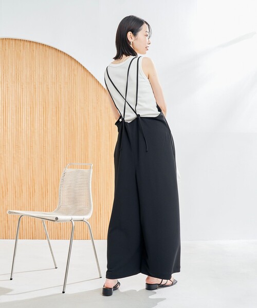 coen(コーエン)の「イージービューティ カットジョーゼット サロペット(サロペット/オーバーオール・レディース・ダークグレー/モカ/ブラック・FREE)」の7枚目の写真