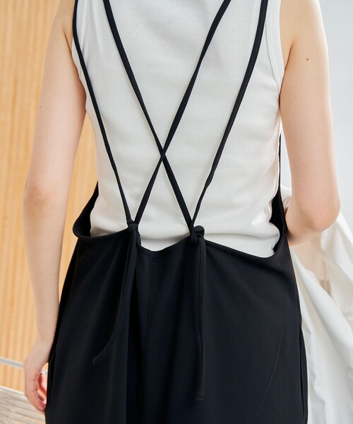 coen(コーエン)の「イージービューティ カットジョーゼット サロペット(サロペット/オーバーオール・レディース・ダークグレー/モカ/ブラック・FREE)」の8枚目の写真